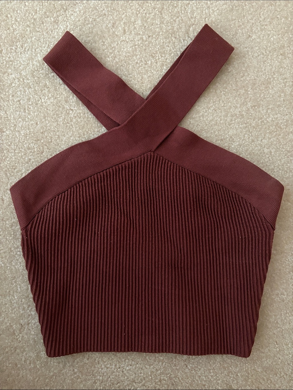Aritzia Burgundy Babaton Top